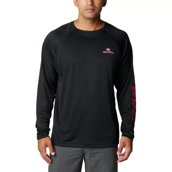 imageColumbia Mens Collegiate Terminal Tackle Long Sleeve Shirt UGA  Black Small