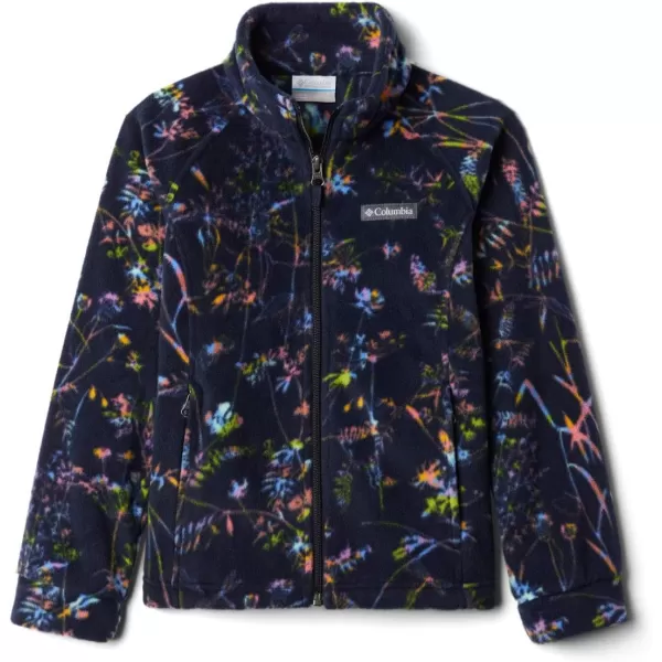 imageColumbia Kids Benton Springs Ii Printed Fleece JacketDark Nocturnal Art Bouquet Multi