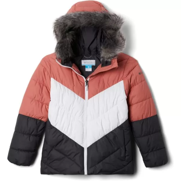 imageColumbia Girls Arctic Blast JacketDark CoralSharkWhite