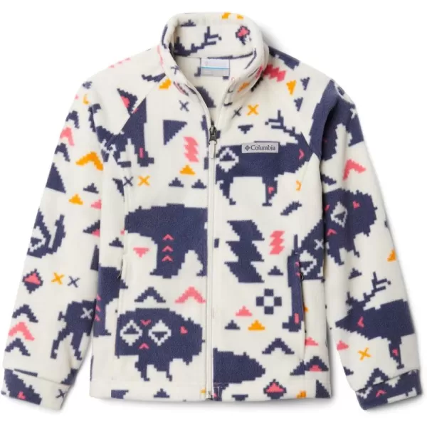 imageColumbia Kids Benton Springs Ii Printed Fleece JacketChalk Camp Creatures