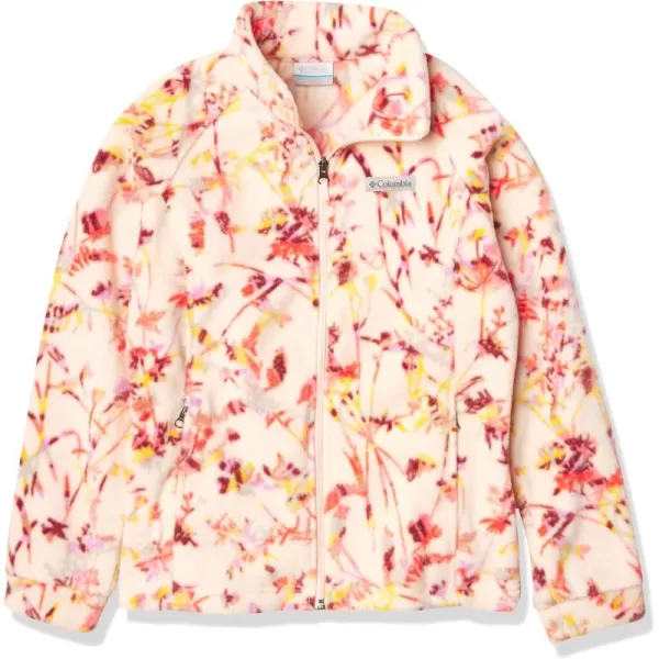 imageColumbia Kids Benton Springs Ii Printed Fleece JacketPeach Quartz Art Bouquet Multi