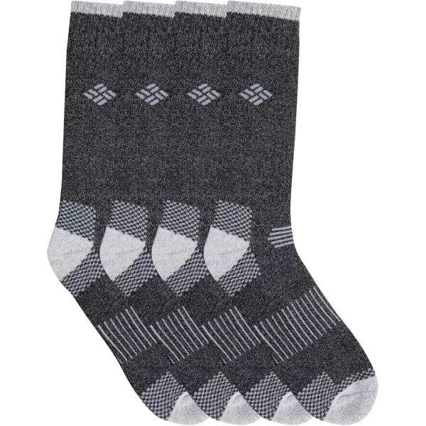 imageColumbia Mens 4 Pack Moisture Control Crew SocksBlackGray