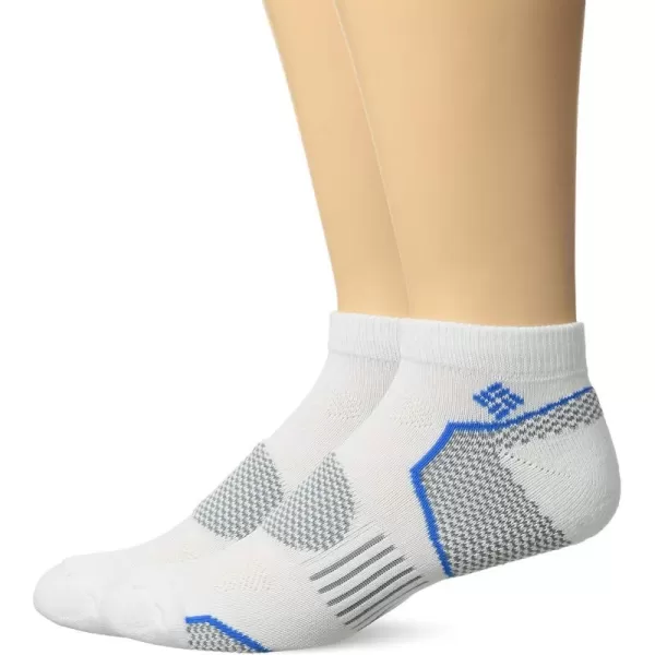 imageColumbia Mens 2 Pack Balance Point Walking Low Cut SocksWhite