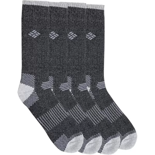 imageColumbia Mens 4 Pack Moisture Control Crew SocksBlackGray