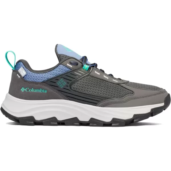 imageColumbia Womens Hatana Max Outdry Wide Hiking ShoeDark Grey  Electric Turquoise