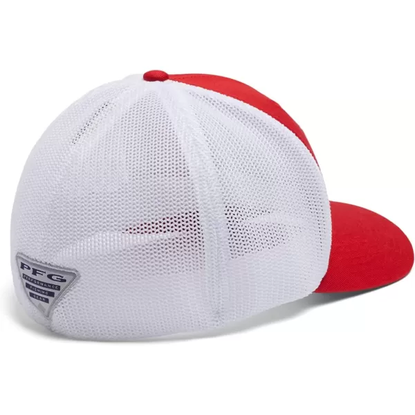 imageColumbia PFG Fish Flag Mesh Ball CapHighRed SparkWhiteUS Fish