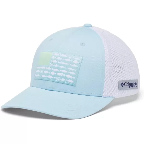 imageColumbia PFG Fish Flag Mesh Ball CapHighSpring BlueWhiteMid Atlantic Flag