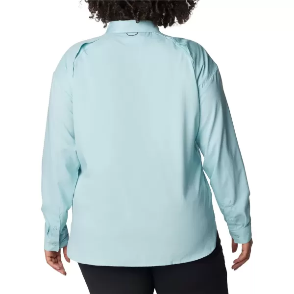 imageColumbia Womens Plus Size Silver Ridge Utility Long Sleeve ShirtAqua Haze