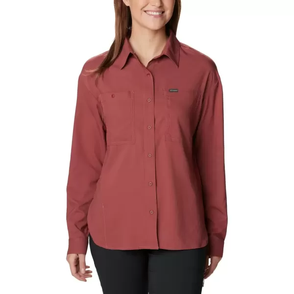 imageColumbia Womens Plus Size Silver Ridge Utility Long Sleeve ShirtBeetroot