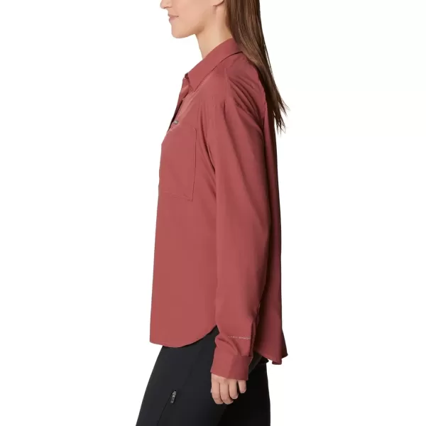 imageColumbia Womens Plus Size Silver Ridge Utility Long Sleeve ShirtBeetroot