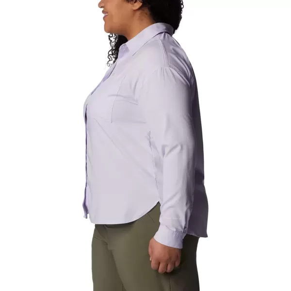 imageColumbia Womens Plus Size Silver Ridge Utility Long Sleeve ShirtPurple Tint