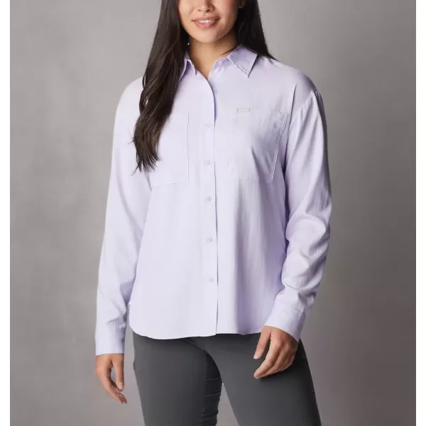 imageColumbia Womens Plus Size Silver Ridge Utility Long Sleeve ShirtPurple Tint