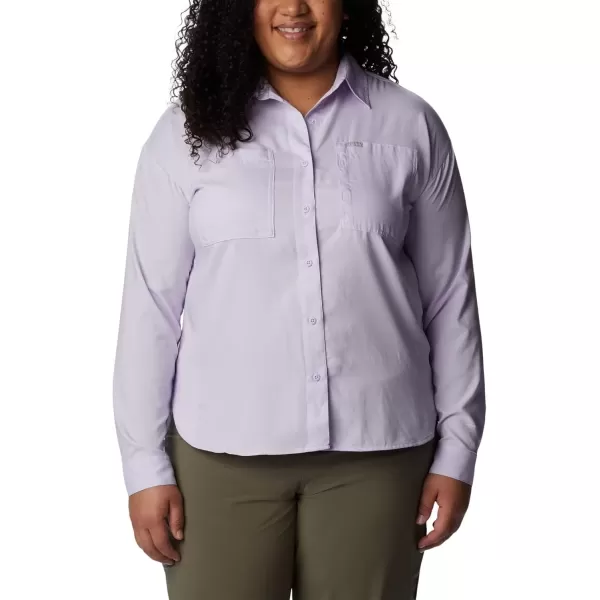 imageColumbia Womens Plus Size Silver Ridge Utility Long Sleeve ShirtPurple Tint