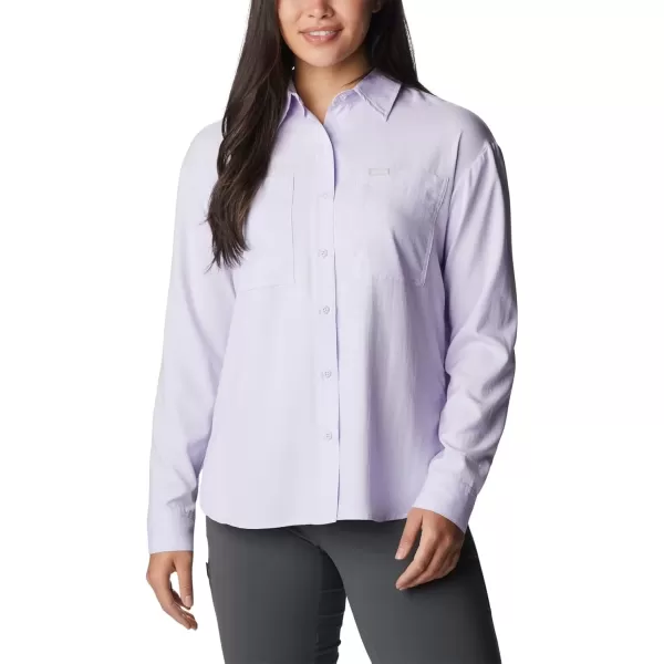 imageColumbia Womens Plus Size Silver Ridge Utility Long Sleeve ShirtPurple Tint