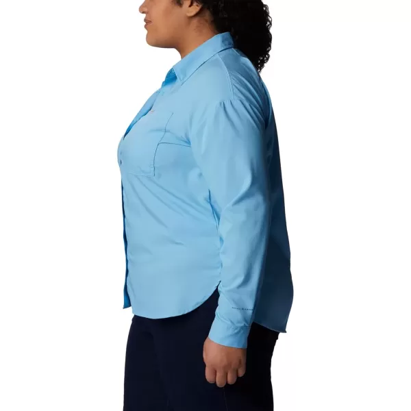 imageColumbia Womens Plus Size Silver Ridge Utility Long Sleeve ShirtVista Blue