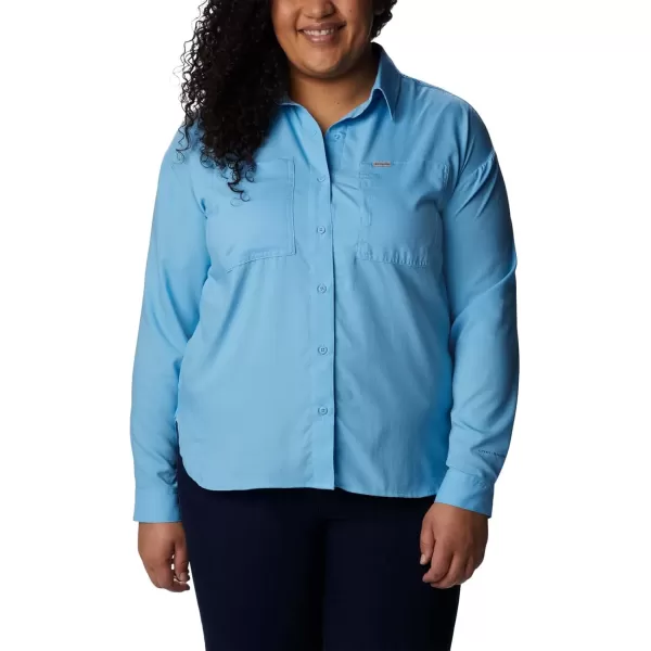 imageColumbia Womens Plus Size Silver Ridge Utility Long Sleeve ShirtVista Blue