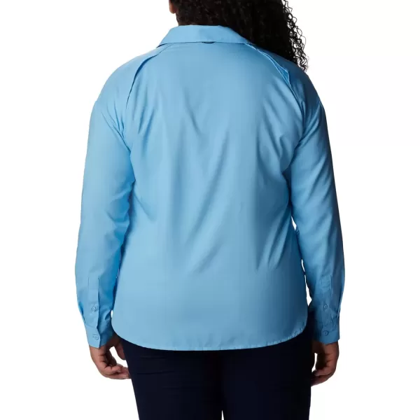 imageColumbia Womens Plus Size Silver Ridge Utility Long Sleeve ShirtVista Blue