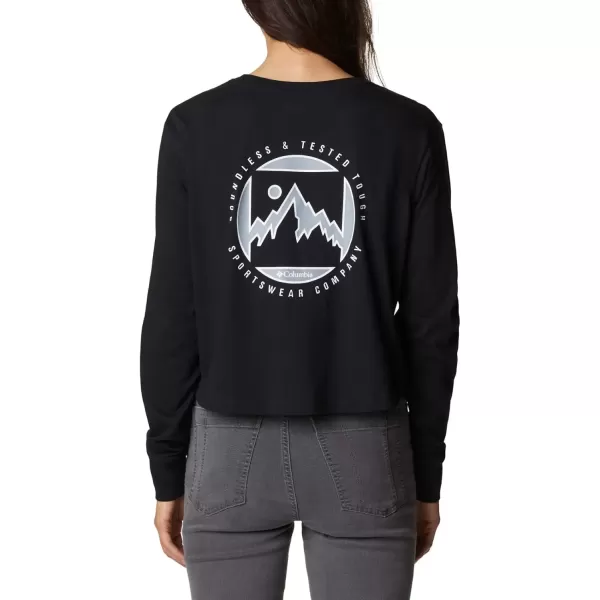 imageColumbia Womens Standard North Cascades Long Sleeve Cropped TeeBlackBoundless Graphic