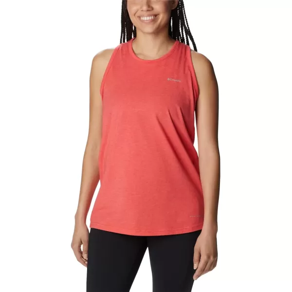 imageColumbia Womens Standard Sun Trek Racerback TankRed Hibiscus Heather