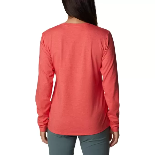 imageColumbia Womens Sun Trek Ls TeeRed Hibiscus Heather