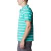 imageColumbia Mens Sun Trek PoloElectric TurquoiseIcy Morn Stripe