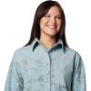 imageColumbia Womens PFG Uncharted Fleece OvershirtCrushed Blue Uncharted Waters