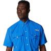 imageColumbia Mens PFG Bahama II Short Sleeve Fishing Shirt Vivid Blue Large