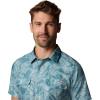 imageColumbia Mens PFG Uncharted Printed Short Sleeve ShirtCrushed Blue Swamplands