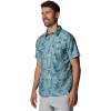 imageColumbia Mens PFG Uncharted Printed Short Sleeve ShirtCrushed Blue Swamplands