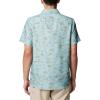 imageColumbia Mens PFG Uncharted Printed Short Sleeve ShirtCrushed Blue Uncharted Waters