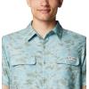 imageColumbia Mens PFG Uncharted Printed Short Sleeve ShirtCrushed Blue Uncharted Waters