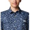 imageColumbia Mens PFG Uncharted Printed Short Sleeve ShirtNocturnal Cast N Blast