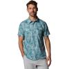 imageColumbia Mens PFG Uncharted Printed Short Sleeve ShirtCrushed Blue Swamplands