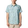 imageColumbia Mens PFG Uncharted Printed Short Sleeve ShirtCrushed Blue Uncharted Waters