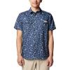 imageColumbia Mens PFG Uncharted Printed Short Sleeve ShirtNocturnal Cast N Blast