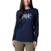 imageColumbia Womens Hidden Haven Long Sleeve TeeCollegiate NavyFloral Emblem