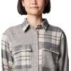 imageColumbia Womens Blue Point Creek Shirt Jacket City Grey River Crossing PlaidMH Large