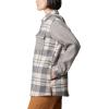 imageColumbia Womens Blue Point Creek Shirt Jacket City Grey River Crossing PlaidMH Large