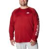 imageColumbia Mens Big and Tall PFG Terminal Tackle Long Sleeve TeeArk  Red Velvet  White