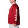 imageColumbia Mens Big and Tall PFG Terminal Tackle Long Sleeve TeeArk  Red Velvet  White