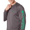 imageColumbia Mens Big and Tall PFG Terminal Tackle Long Sleeve TeeCity GreyDark Lime Logo