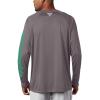 imageColumbia Mens Big and Tall PFG Terminal Tackle Long Sleeve TeeCity GreyDark Lime Logo