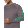 imageColumbia Mens Big and Tall PFG Terminal Tackle Long Sleeve TeeCity GreyDark Lime Logo