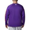 imageColumbia Mens Big and Tall PFG Terminal Tackle Long Sleeve TeeCle  Vivid Purple  Spark Orange