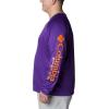 imageColumbia Mens Big and Tall PFG Terminal Tackle Long Sleeve TeeCle  Vivid Purple  Spark Orange