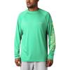 imageColumbia Mens Big and Tall PFG Terminal Tackle Long Sleeve TeeDark LimeSunlit Logo