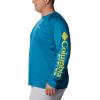 imageColumbia Mens Big and Tall PFG Terminal Tackle Long Sleeve TeeDeep MarineLaser Lemon Logo