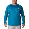 imageColumbia Mens Big and Tall PFG Terminal Tackle Long Sleeve TeeDeep MarineLaser Lemon Logo