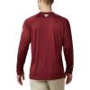 imageColumbia Mens Big and Tall PFG Terminal Tackle Long Sleeve TeeFsu  Cabernet  Sierra Tan