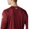 imageColumbia Mens Big and Tall PFG Terminal Tackle Long Sleeve TeeFsu  Cabernet  Sierra Tan